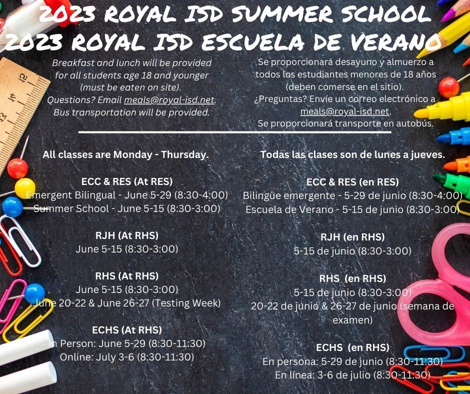 Summer School Dates and Times