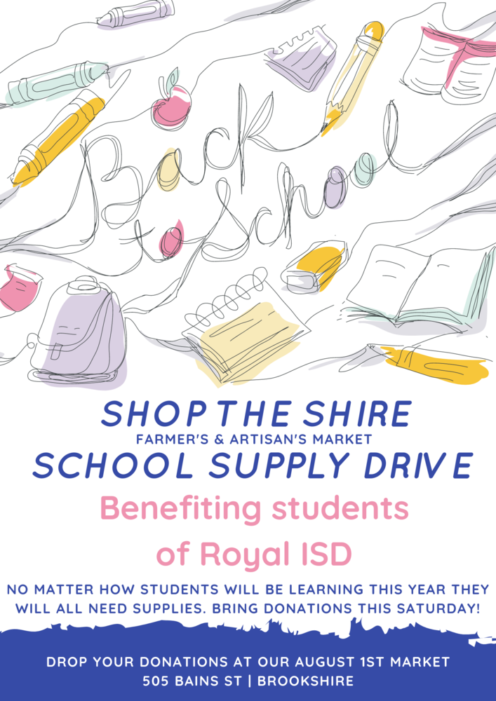 School Supply Drive Announcement Royal Junior High School