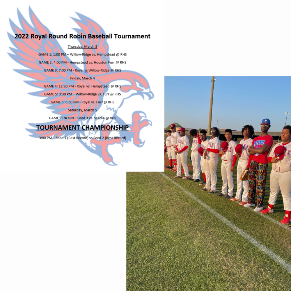 2022 Royal Round Robin Baseball Tournament Schedule Royal ISD