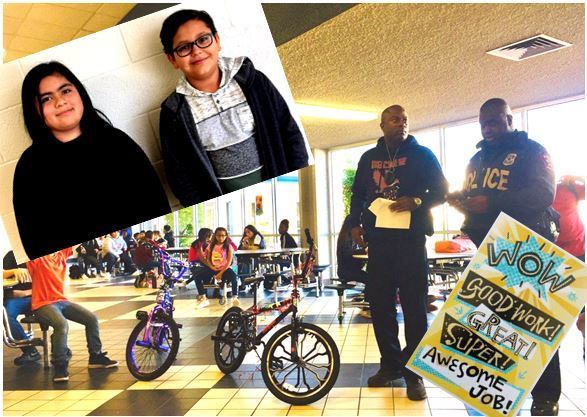 Star Students Rewarded with Bikes by RISD/Brookshire Police Officers