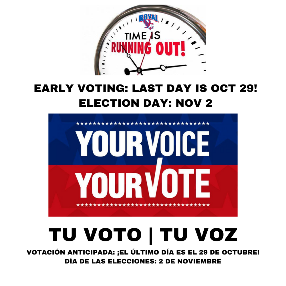 Last Chance! Early Voting Ends TODAY! | Royal Early Childhood Center