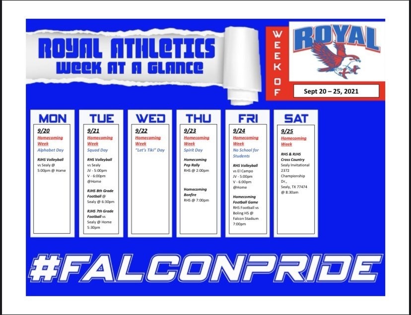 Athletics Week at a Glance: Homecoming Week!