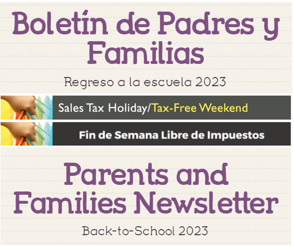 Back-to-School 2023 Parents & Families Newsletter