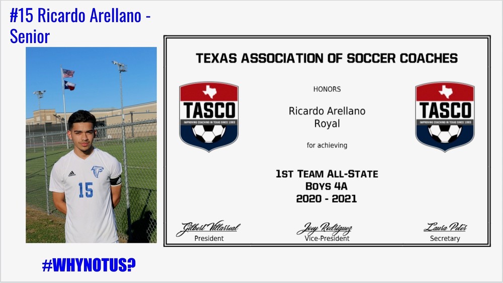 Men’s Soccer AllState Selections Royal High School