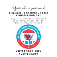Today is National Voter Registration Day: Your Vote is Your Vote!