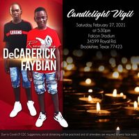 Candlelight Vigil for DeCarerick Kennedy and Faybian Hoisington