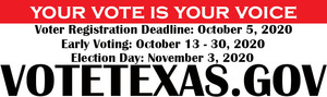 Reminder! Register to Vote Today!