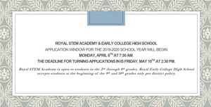 2019-2020 STEM/ECHS Application Window