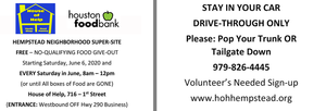 Drive Through Food Pantry Each Saturday in June