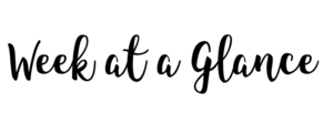 Week of 12/9/2019 at a Glance