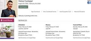 Victor Carbajal - Service Arrangements