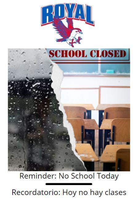 Reminder! Royal ISD will be closed today and all after school activities have been cancelled. Please visit https://bit.ly/3C1Caue for post-storm guidance. Power outage tracker: https://bit.ly/3tRVdo5