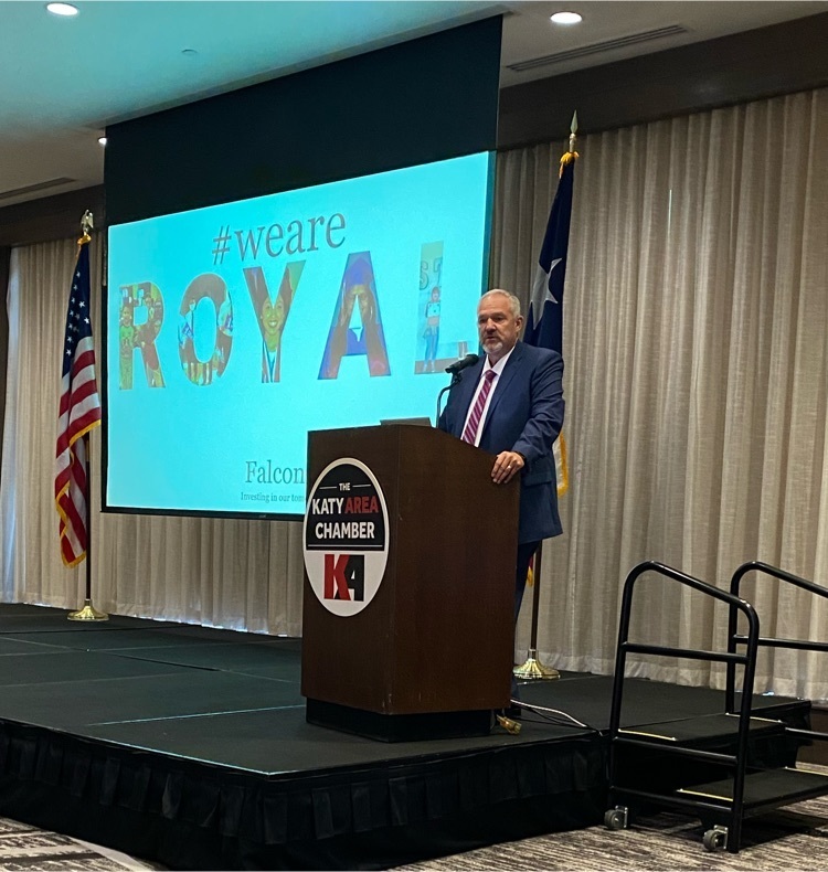 Superintendent Rick Kershner is spotlighting Royal ISD at the Katy Area Chamber “State of the Schools” event. We are proud to be invited to this event for the first time and we are excited to have Mr. Kershner leading Royal into the future! Keep soaring, Falcons!