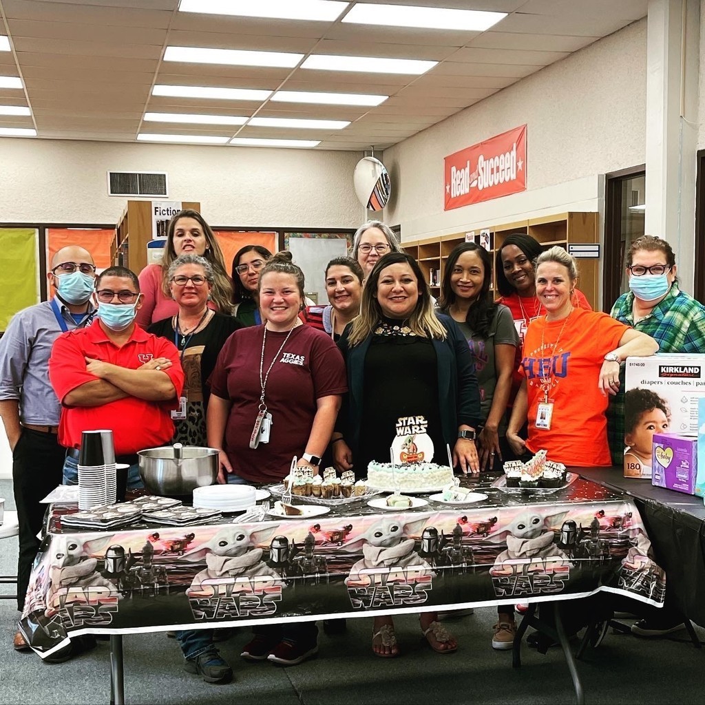 RJH staff celebrating Ms. Sanchez's bundle of joy!