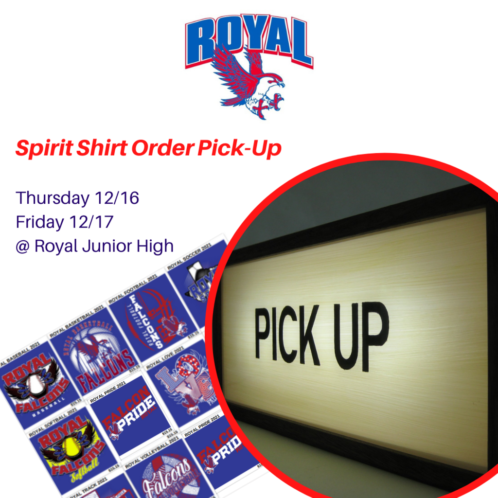 REMINDER! Pick up your RJH shirt orders ASAP!  Shirt pick up is available in the RJH foyer today and tomorrow during school hours (don't forget, tomorrow is a half day). 