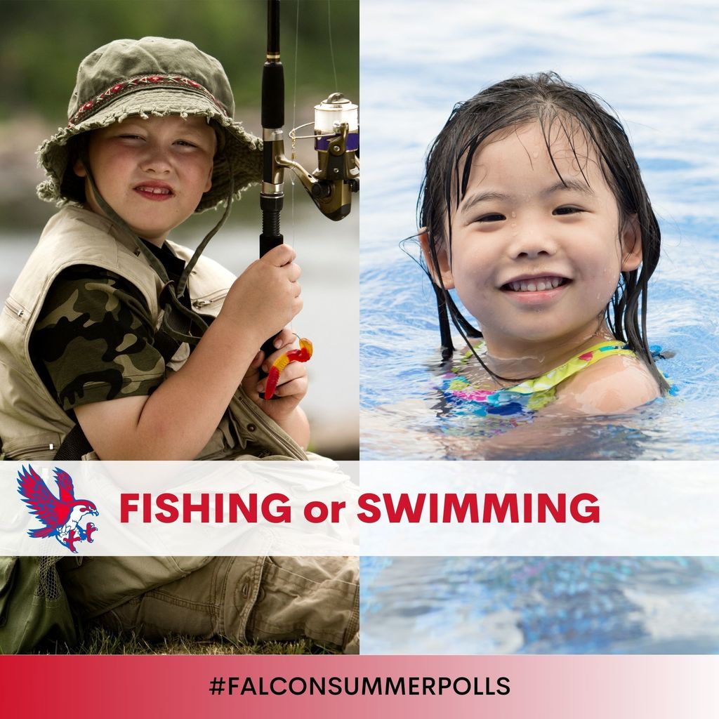 Falcon Summer Poll - Week 8! Fishing or swimming? #falconsummerpolls