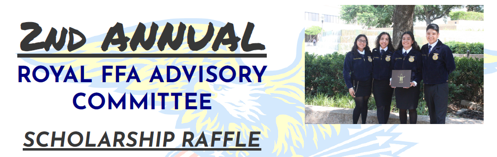 Please join Royal FFA on August 20th at 7PM for the 2nd Annual Royal FFA Advisory Committee Scholarship Raffle. Visit https://5il.co/1g1cn for complete details! Thank you for supporting ag education! 