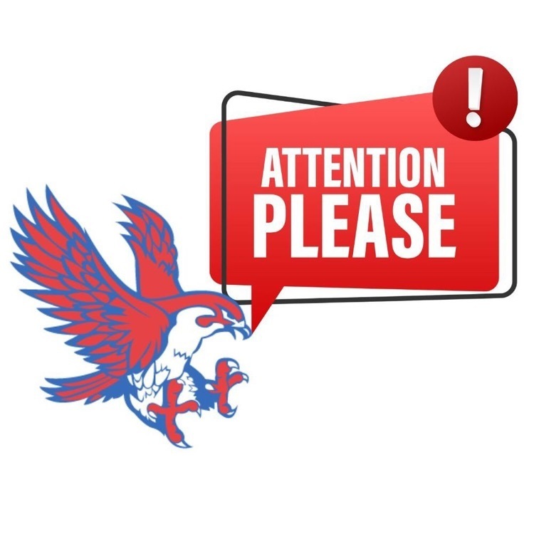 Good morning, Falcons! A few quick announcements: First, buses ran late today! Second, tonight’s special school board meeting has been cancelled. We will announce the new date and time once they are finalized. Have a great day! 