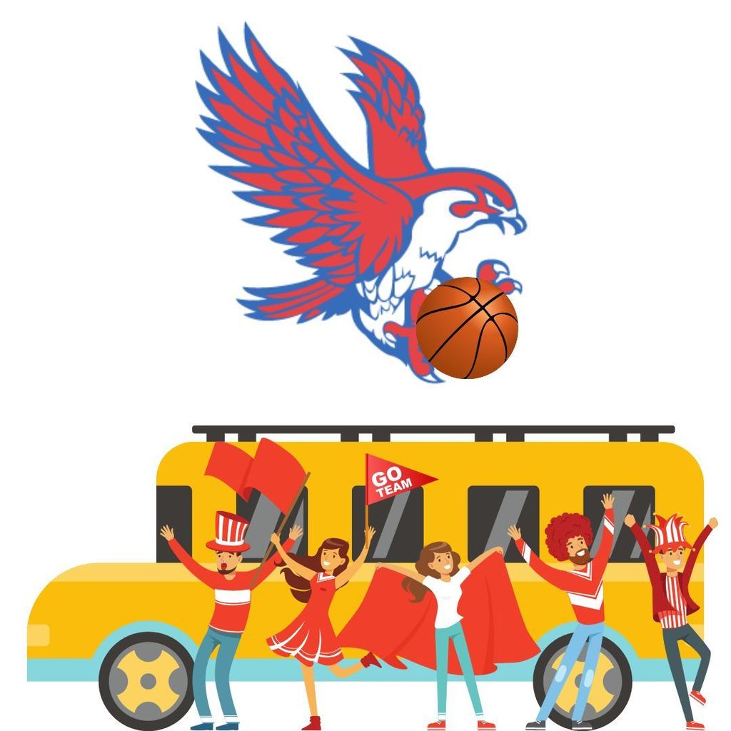 Go team go! Join us on the Falcon fan bus to Navasota and cheer the RHS Falcon basketball teams to victory! The bus leaves at 5PM from the back of Royal High School. Let's go, Falcons! #WeAreRoyal 