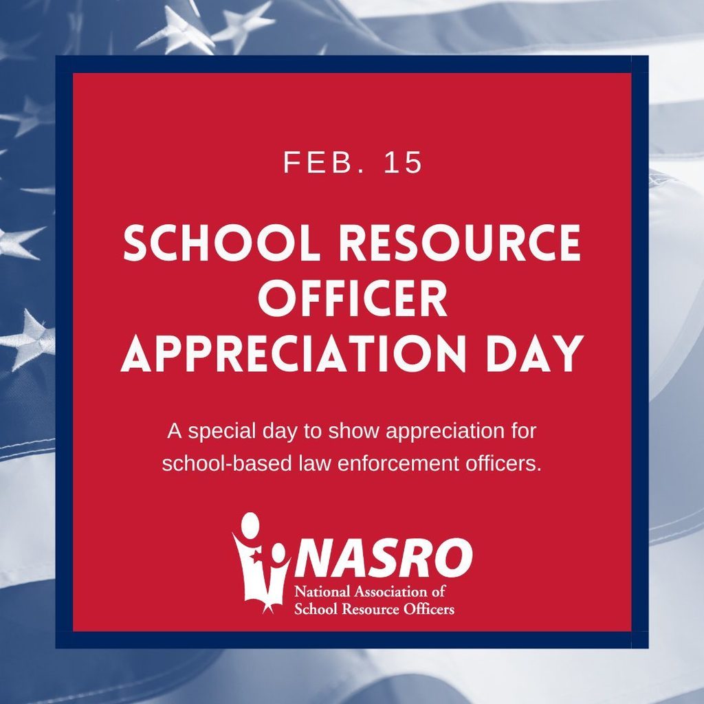 REMINDER! Today is National School Resource Officer Appreciation Day! Please tell our Falcon officers thank you for all they do to keep our students safe! Follow them on Facebook here: https://bit.ly/3XsSJcI / Learn more: http://bit.ly/3HUj4uF #WeAreRoyal #TASRO #NASRO
