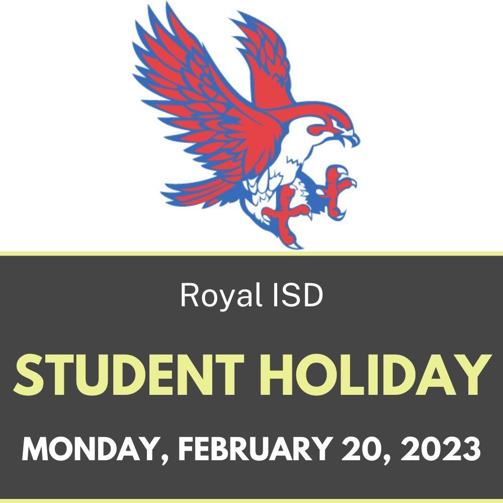 Reminder! Monday, February 20 is a student holiday! Enjoy your long weekend, Falcons! 