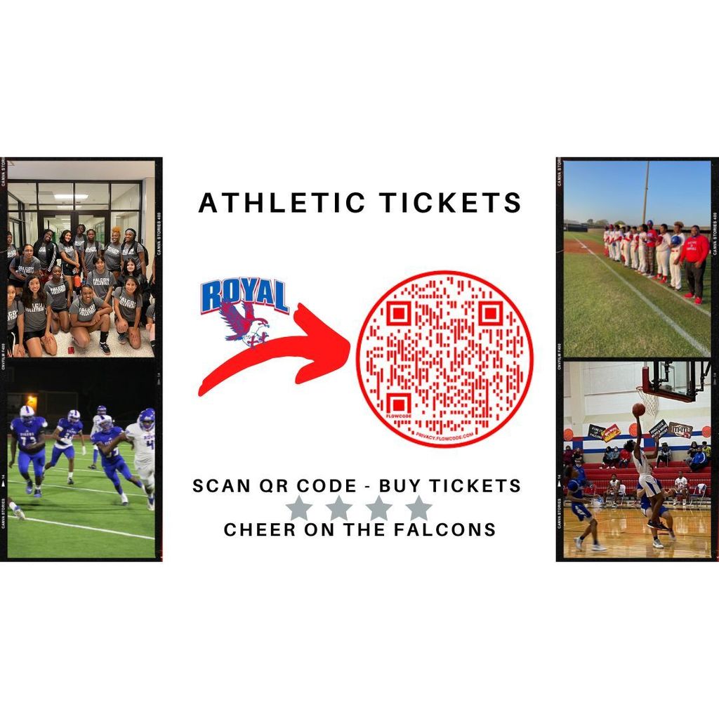 Headed out to support one of our Falcon teams? Visit https://www.royal-isd.net/o/royal-isd/page/athletics to purchase tickets! 