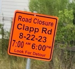 Attention, Falcons! Clapp Road will be closed tomorrow. The closure may cause slight bus delays. Thank you for your patience. Have a great evening!