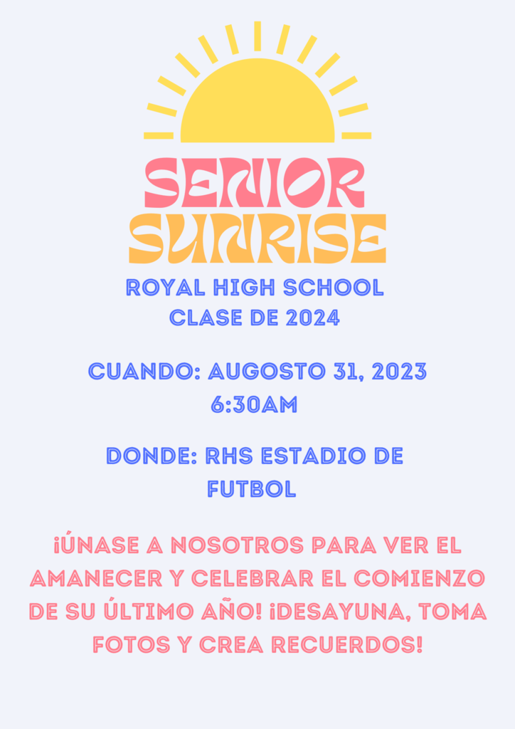 Attention Class of 2024: The first senior sunrise is tomorrow at 6:30am at Falcon Stadium. Enjoy breakfast while you make memories with your classmates! Thank you to our community partners for making this event possible! If you post pictures, please use #FalconSeniorSunrise2024