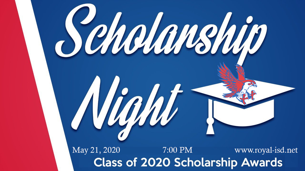 Reminder! The Class of 2020 Virtual Scholarship Awards Ceremony is tonight! The ceremony will be a video that is posted on the RISD website at 7pm today, May 21, 2020. Please join us as we celebrate the Royal Falcon Class of 2020!